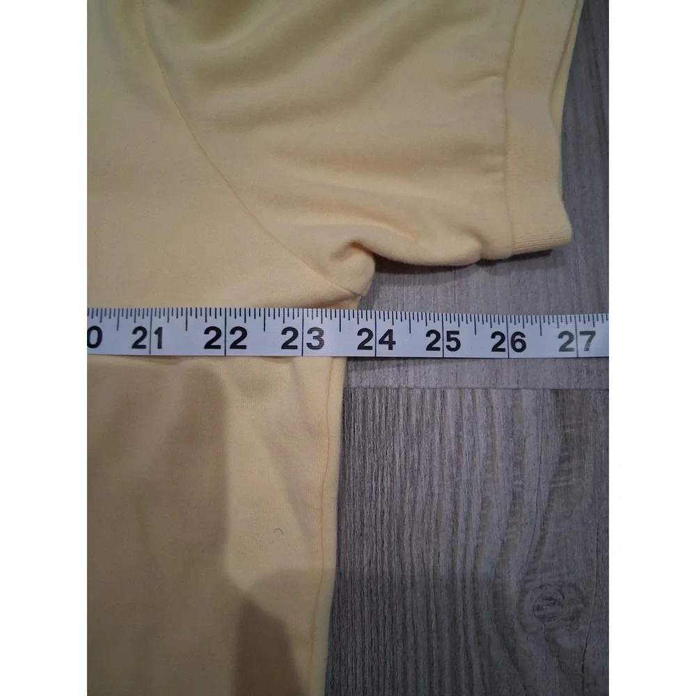 Polo Ralph Lauren Mens Large Yellow Short Sleeve 100% Cotton Logo Polo Shirt